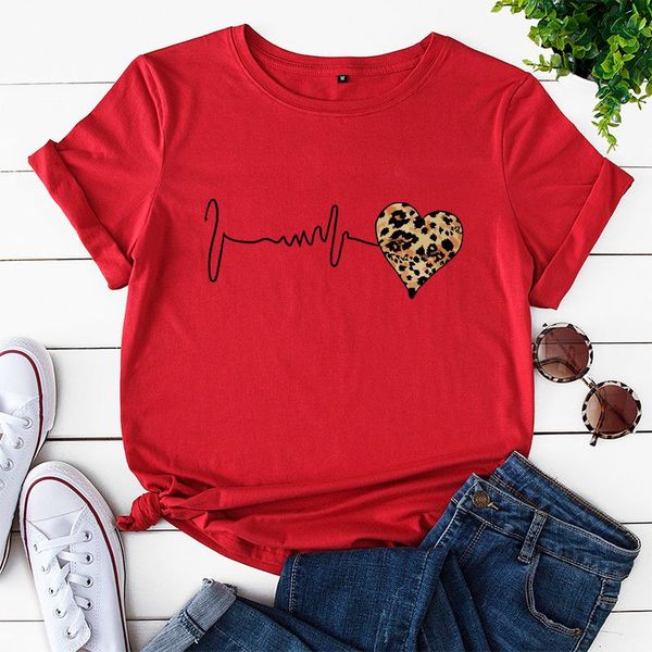 women's loose round neck heart-shaped leopard print short sleeve t-shirt plus-size s-5xl tees, White
women's loose round neck heart-shaped leopard print short sleeve t-shirt plus-size s-5xl tees, White