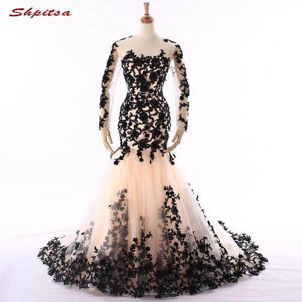 party dresses long sleeve lace mermaid evening women tulle beaded prom formal gowns abendkleider, White;black
party dresses long sleeve lace mermaid evening women tulle beaded prom formal gowns abendkleider, White;black