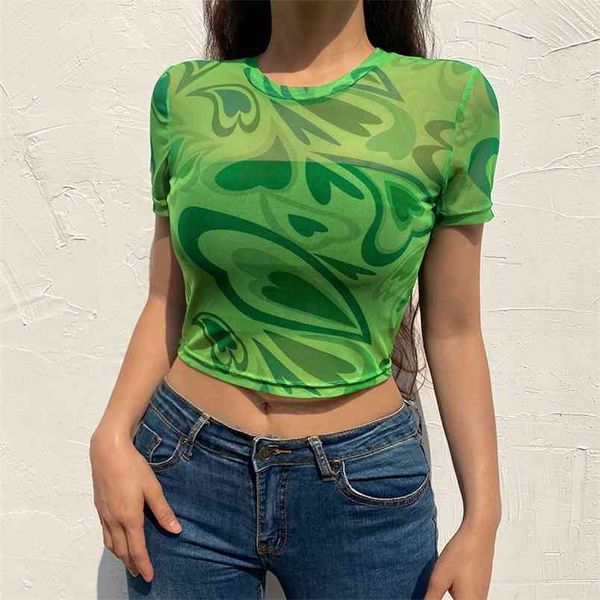 green kawaii heart printed see through mesh summer korean fashion short sleeve women's t-shirt for girls sweet y2k crop 210510, White
green kawaii heart printed see through mesh summer korean fashion short sleeve women's t-shirt for girls sweet y2k crop 210510, White