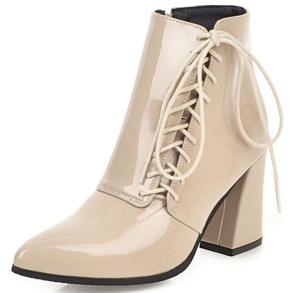 2021 lapolaka new large sizes 43 lace up pointed toe high heels fashionable winter woman shoes office lady ankle boots 1, Black
2021 lapolaka new large sizes 43 lace up pointed toe high heels fashionable winter woman shoes office lady ankle boots 1, Black