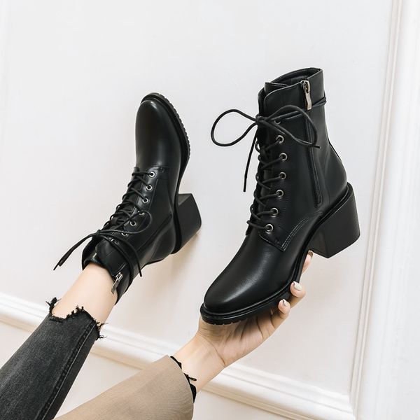 boots martin boots women's british style spring and autumn single thick heel short high mischievous hsome mid 5vft, Black
boots martin boots women's british style spring and autumn single thick heel short high mischievous hsome mid 5vft, Black