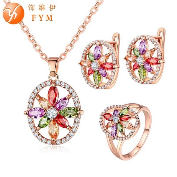 earrings & necklace fym sale luxury women jewelry set designer hollow flower colorful zircon necklace/earring/ring bijoux femme fymjs014, Silver
earrings & necklace fym sale luxury women jewelry set designer hollow flower colorful zircon necklace/earring/ring bijoux femme fymjs014, Silver