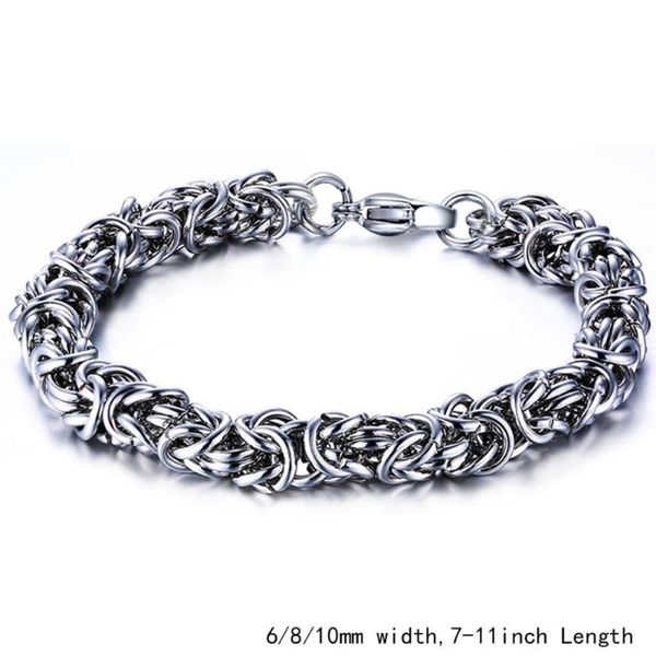 link, chain custom size width 6mm 8mm 10mm fashion men's jewelry 316lstainless steel round byzantine bracelet gift length 7-11inch, Black
link, chain custom size width 6mm 8mm 10mm fashion men's jewelry 316lstainless steel round byzantine bracelet gift length 7-11inch, Black