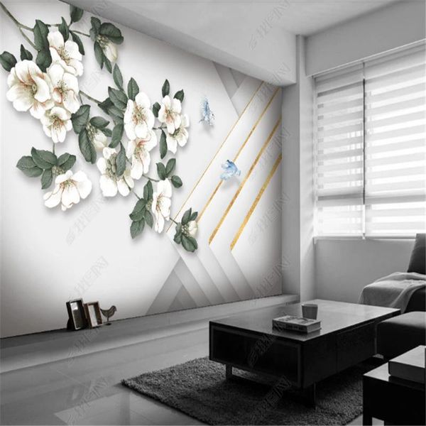 modern fashion mural wallpapers for living room light luxury flower and bird geometric tv background wall paper home decor
modern fashion mural wallpapers for living room light luxury flower and bird geometric tv background wall paper home decor