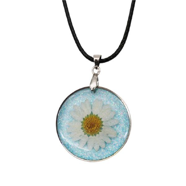 pendant necklaces handmade bohemian resin dry flower daisy necklace transparent ball black leather chain round 45cm long, 1 piece, Silver
pendant necklaces handmade bohemian resin dry flower daisy necklace transparent ball black leather chain round 45cm long, 1 piece, Silver