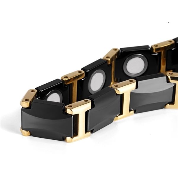 rainso black ceramic tungsten steel charm magnetic health care link bracelets for women with gold color friendship homme gift-a, Golden;silver
rainso black ceramic tungsten steel charm magnetic health care link bracelets for women with gold color friendship homme gift-a, Golden;silver