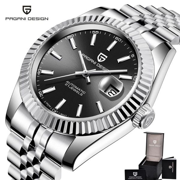 wristwatches automatic mechanical wrist watch for men pagani design stainless steel 100m waterproof mens watches man relogio masculino, Slivery;brown
wristwatches automatic mechanical wrist watch for men pagani design stainless steel 100m waterproof mens watches man relogio masculino, Slivery;brown