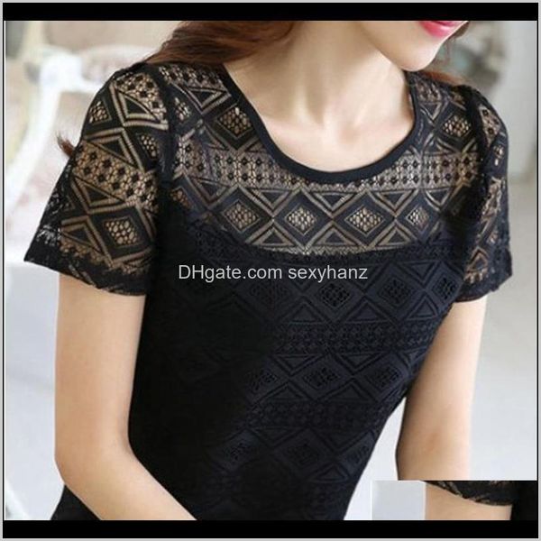 clothing apparel drop delivery 2021 women short sleeve blouse hollow out lace crochet chiffon shirts casual slim blusas womens blouses t, White
clothing apparel drop delivery 2021 women short sleeve blouse hollow out lace crochet chiffon shirts casual slim blusas womens blouses t, White