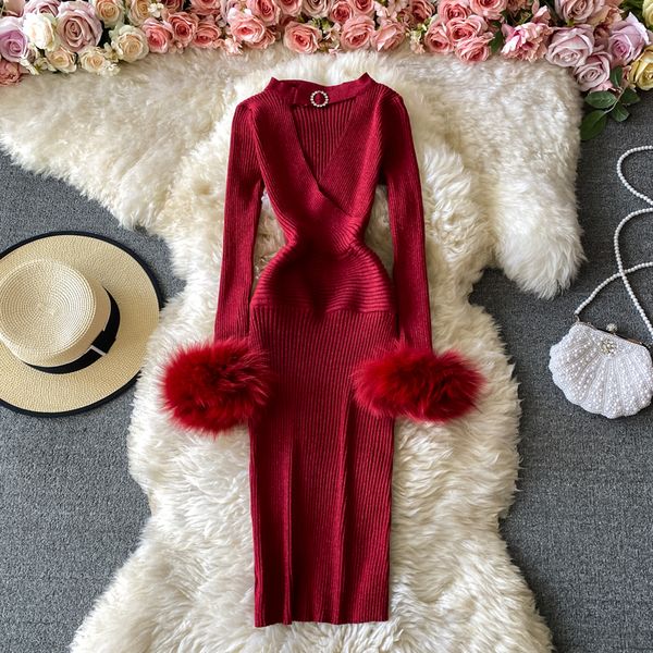 autumn winter women shining knitted sweater dress hollow out v-neck halter bodycon dress red christmas party dress, Black;gray
autumn winter women shining knitted sweater dress hollow out v-neck halter bodycon dress red christmas party dress, Black;gray