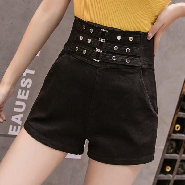 women's shorts spring and summer korean design sense office lady casual fashion high waist bodycon solid color wide-leg denim women, White;black
women's shorts spring and summer korean design sense office lady casual fashion high waist bodycon solid color wide-leg denim women, White;black