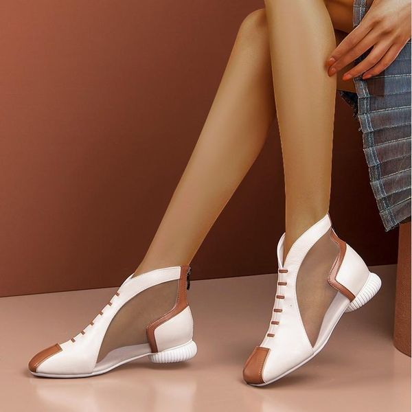 boots mesh women's shoes ankle sandals summer square mid heel back zip soft leather female footwear black beige fvoo
boots mesh women's shoes ankle sandals summer square mid heel back zip soft leather female footwear black beige fvoo