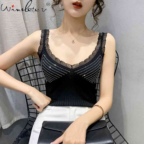 women's tanks & camis summer european clothes vest chic v-neck shiny diamonds women patchwork lace sleeveless bottoming, White
women's tanks & camis summer european clothes vest chic v-neck shiny diamonds women patchwork lace sleeveless bottoming, White