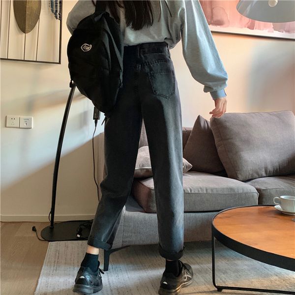2011Spring/summer 2021 Fashion 9-point straight jeans womens size Hong Kong style high waist slim fat mm loose Joker Torre pants, Black
2011Spring/summer 2021 Fashion 9-point straight jeans womens size Hong Kong style high waist slim fat mm loose Joker Torre pants, Black