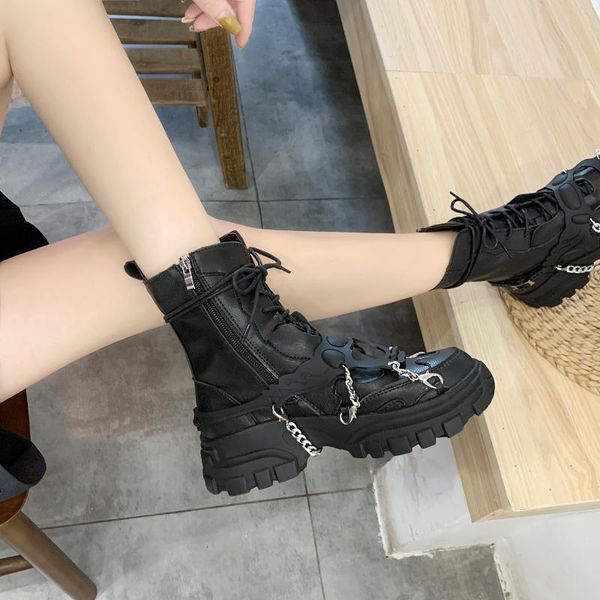leather womens ladies ankle boots mid heel lace up worker army black goth shoes autumn chain high quality
leather womens ladies ankle boots mid heel lace up worker army black goth shoes autumn chain high quality
