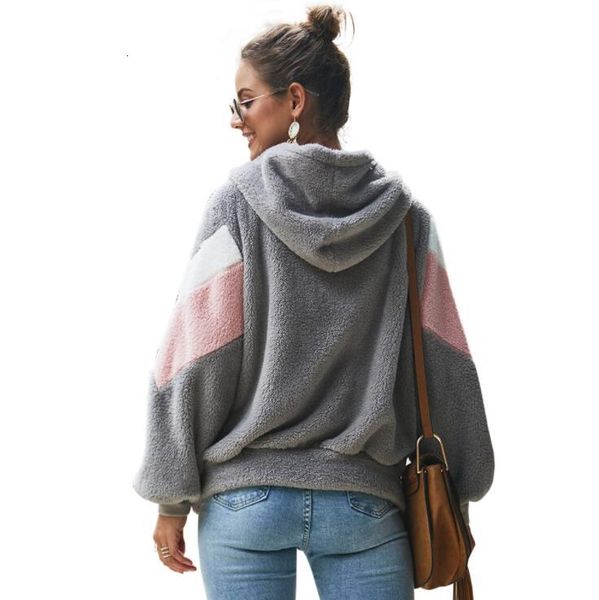 women's jackets casaco feminina fleece hooded coat autumn winter female down jacket long sleeve stitching teddy zipper faux fur nm16, Black;brown
women's jackets casaco feminina fleece hooded coat autumn winter female down jacket long sleeve stitching teddy zipper faux fur nm16, Black;brown