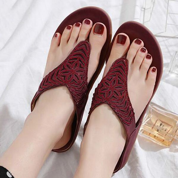 new women sandals bohemian rhinestones embroidered beach flip flops summer fashion comfortable flat shoes women slippers hy349, Black
new women sandals bohemian rhinestones embroidered beach flip flops summer fashion comfortable flat shoes women slippers hy349, Black