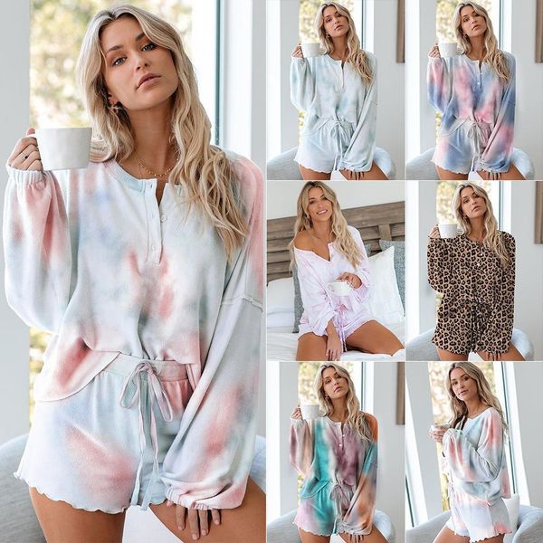 womens tie women sleepwear dye printed ruffle short lounge set long sleeve and shorts 2 piece pajamas, Black;red
womens tie women sleepwear dye printed ruffle short lounge set long sleeve and shorts 2 piece pajamas, Black;red