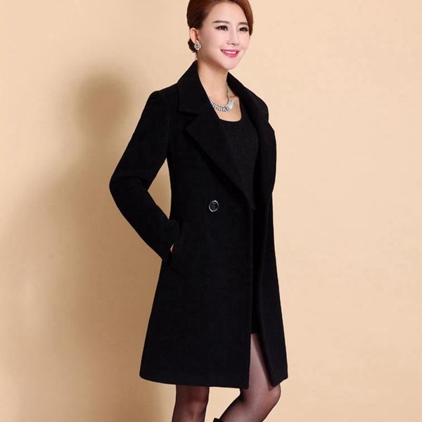 female fashion women woolen coats high elegant long slim winter jacket royal wool coat jackets plus size 4xl women's & blends, Black
female fashion women woolen coats high elegant long slim winter jacket royal wool coat jackets plus size 4xl women's & blends, Black