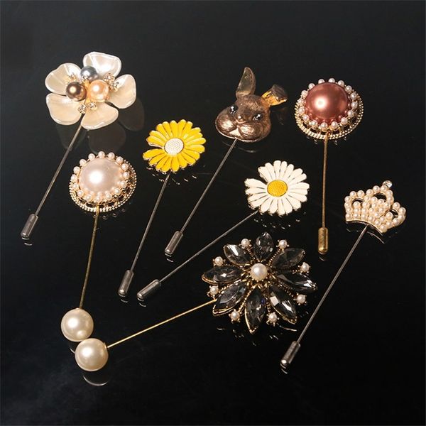 xly hundred honeysuckle camellia pearl rose women's clothing s pearl pin accessories brooches one word pin brooch, Gray