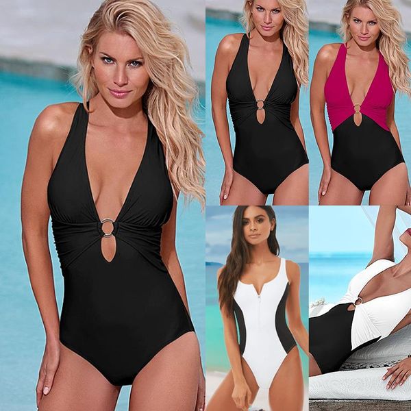 one-piece suits bikini 2021 women backless metal push-up swimwear bathing beachwear suit high waist biquini
one-piece suits bikini 2021 women backless metal push-up swimwear bathing beachwear suit high waist biquini