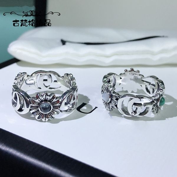 ring 925 silver double g flower turquoise daisy for fashion personalized hollowed out engraved women's
ring 925 silver double g flower turquoise daisy for fashion personalized hollowed out engraved women's