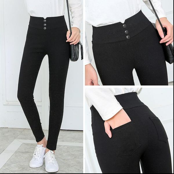 womens pants black pencil trousers spring fall button pocke women slim ladies jean female high waist, Black;white
womens pants black pencil trousers spring fall button pocke women slim ladies jean female high waist, Black;white