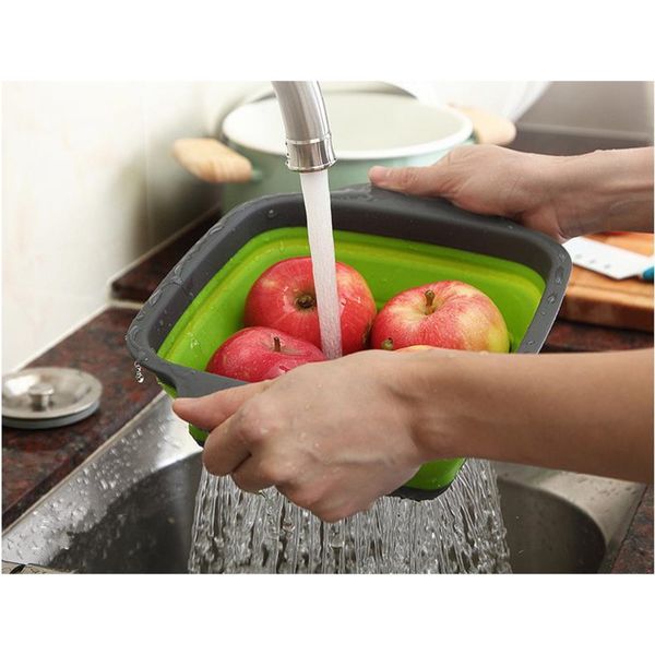 100pcs foldable fruit vegetable washing basket strainer silicone colander collapsible drainer with handle kitchen tools
100pcs foldable fruit vegetable washing basket strainer silicone colander collapsible drainer with handle kitchen tools