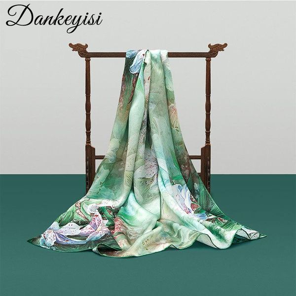 scarves dankeyisi big square scarf pure silk floral print women lady elegant soft neck shawls hijab headband, Blue;gray
scarves dankeyisi big square scarf pure silk floral print women lady elegant soft neck shawls hijab headband, Blue;gray