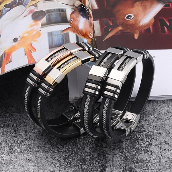 charm bracelets 2021 fashion bracelet titanium steel 4pcs adjustable wrist delicacy simple for men punk, Golden;silver
charm bracelets 2021 fashion bracelet titanium steel 4pcs adjustable wrist delicacy simple for men punk, Golden;silver