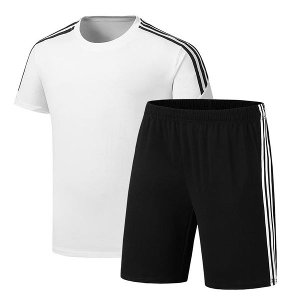 95% cotton short sleeve suit men's solid two piece sportswear round neck t-shirt + capris running sets, Black;blue
95% cotton short sleeve suit men's solid two piece sportswear round neck t-shirt + capris running sets, Black;blue