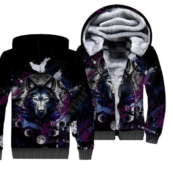 women's hoodies & sweatshirts wolf animal 3d printed fleece zipper men women winter warm double plus velvet jacket cosplay costumes 01, Black
women's hoodies & sweatshirts wolf animal 3d printed fleece zipper men women winter warm double plus velvet jacket cosplay costumes 01, Black