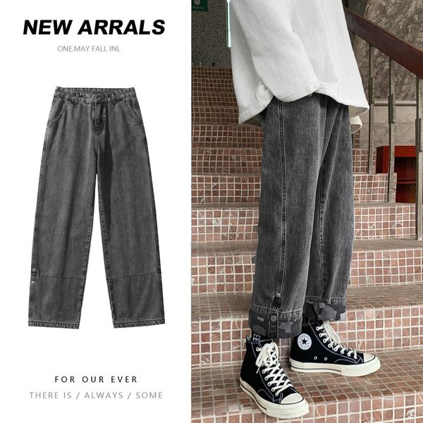 Mens Korean Streeetwear Jeans Cuffs Vintage Plaid Straight Loose Harem Pants Jeans Fashoin Casual Trousers High Quality Denim, Black
Mens Korean Streeetwear Jeans Cuffs Vintage Plaid Straight Loose Harem Pants Jeans Fashoin Casual Trousers High Quality Denim, Black
