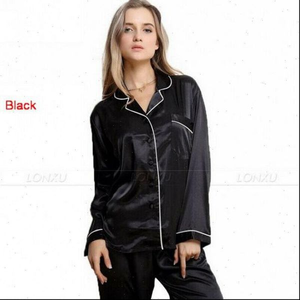 girl silk satin pajamas set womens sleepwears long sleeve button down black purple red blue, Black;red
girl silk satin pajamas set womens sleepwears long sleeve button down black purple red blue, Black;red