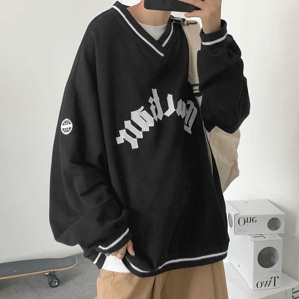 winter hip hop v-neck letter print oversized hoodies women fashion all-match oversized sweatshirt men 210928, Black
winter hip hop v-neck letter print oversized hoodies women fashion all-match oversized sweatshirt men 210928, Black