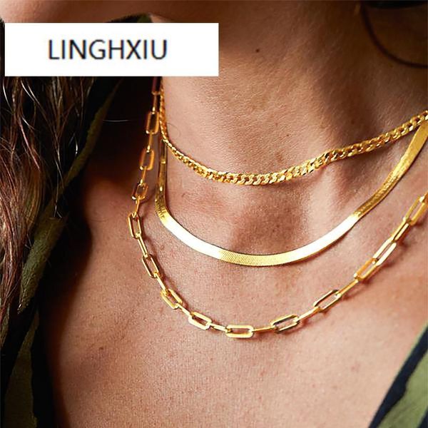 chains layered paperclip chain necklace womens ,stainless steel curb/snake/box link choker necklaces, minimalism jewelry female gift, Silver
chains layered paperclip chain necklace womens ,stainless steel curb/snake/box link choker necklaces, minimalism jewelry female gift, Silver