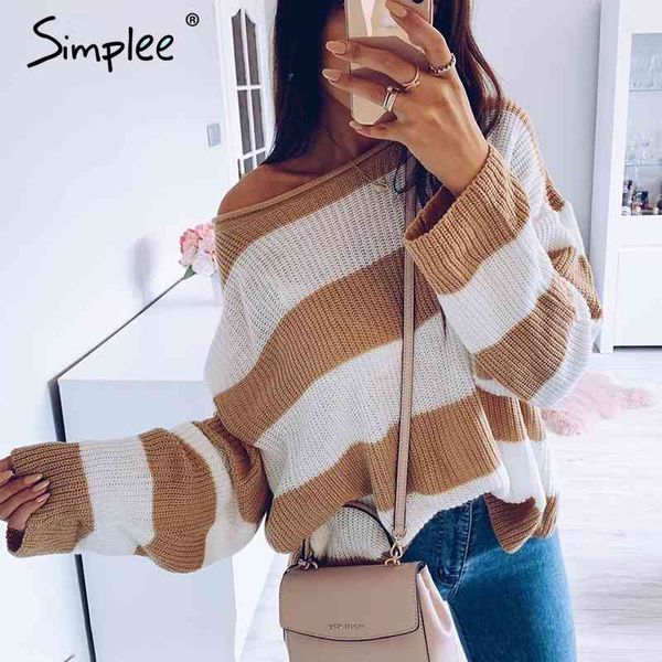 striped knitted women o neck thick pullover female jumper loose soft streetwear casual wool sweater winter 210414, White;black
striped knitted women o neck thick pullover female jumper loose soft streetwear casual wool sweater winter 210414, White;black