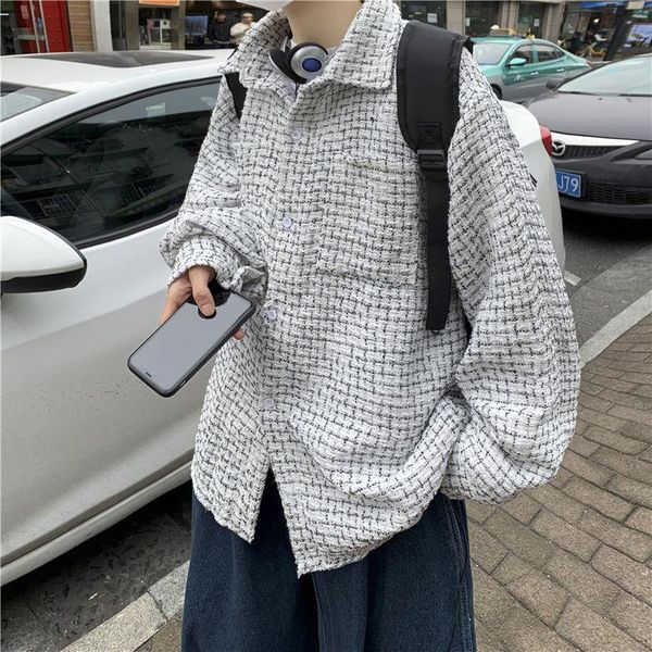 spring plaid jacket men's fashion retro casual men streetwear korean loose oversized long sleeve shirt coat mens m-2xl jackets, Black;brown
spring plaid jacket men's fashion retro casual men streetwear korean loose oversized long sleeve shirt coat mens m-2xl jackets, Black;brown