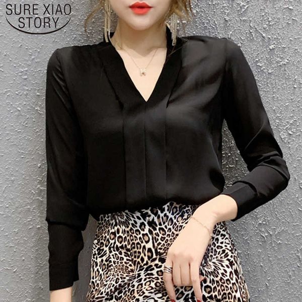 fashion long sleeve slim spring autumn chiffon v neck women shirts solid black red women blouses and femme 7925 50 210527, White
fashion long sleeve slim spring autumn chiffon v neck women shirts solid black red women blouses and femme 7925 50 210527, White