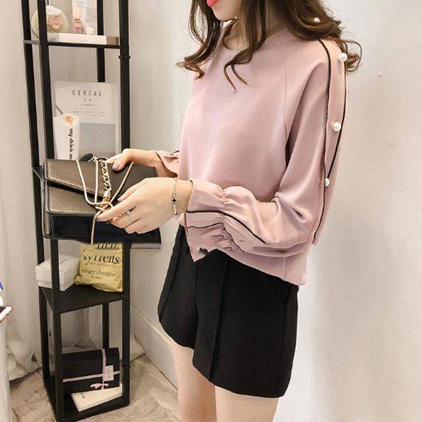 plus size chiffon shirt female 2021 autumn blusa beaded spring long-sleeved casual solid women blouse clothing women's blouses & shirt, White
plus size chiffon shirt female 2021 autumn blusa beaded spring long-sleeved casual solid women blouse clothing women's blouses & shirt, White