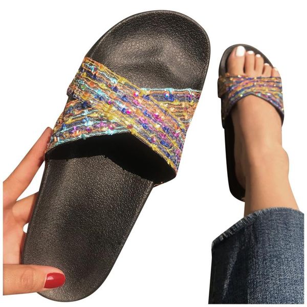women cross rainbow slippers summer flat sandals comfortable flip flops open toe ladies shoes non-slip woman, Black
women cross rainbow slippers summer flat sandals comfortable flip flops open toe ladies shoes non-slip woman, Black
