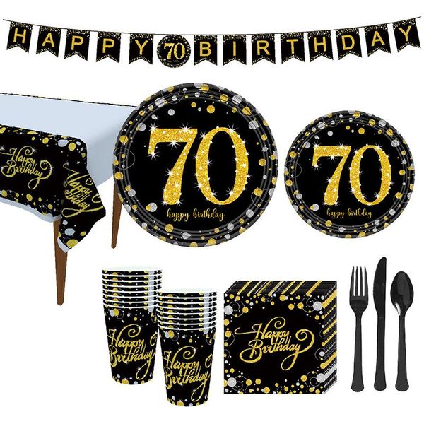 disposable dinnerware tableware foil gold paper plate straw cup napkin black for 70th birthday decoration baby shower party supplies
disposable dinnerware tableware foil gold paper plate straw cup napkin black for 70th birthday decoration baby shower party supplies