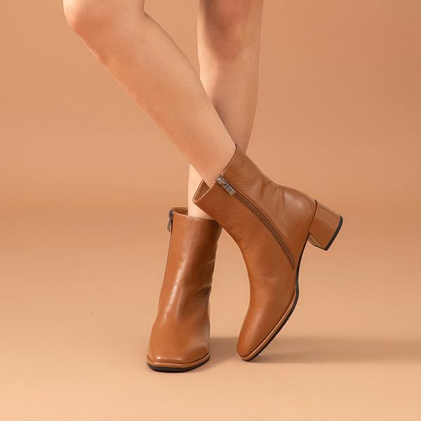 boots ankle boots women sheep leather square toe mid heel side zip lady autumn fashion female shoes handmade 03885, Black
boots ankle boots women sheep leather square toe mid heel side zip lady autumn fashion female shoes handmade 03885, Black