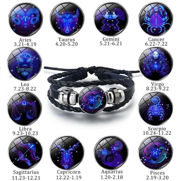 charm bracelets 2021 fashion jewelry vintage multilayer woven leather 12 constellation bracelet zodiac cuff women's, Golden;silver
charm bracelets 2021 fashion jewelry vintage multilayer woven leather 12 constellation bracelet zodiac cuff women's, Golden;silver