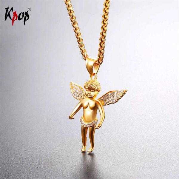 pendant necklaces kpop necklace austrian rhinestone cute cupid angel baby stainless steel yellow gold color p2709, Silver
pendant necklaces kpop necklace austrian rhinestone cute cupid angel baby stainless steel yellow gold color p2709, Silver