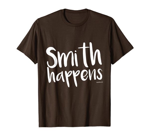 smith happens - funny last name gift for family member t-shirt, White;black
smith happens - funny last name gift for family member t-shirt, White;black