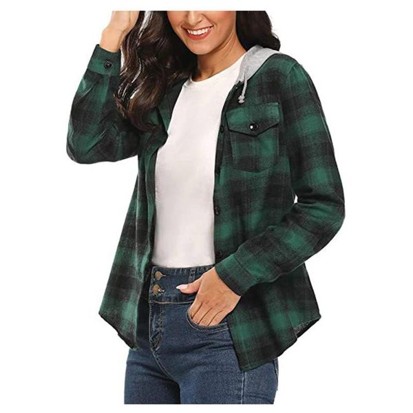 women's hoodies & sweatshirts winter womens casual hooded sweatshirt long-sleeved plaid spliced button pullover s-2xl 2021 sudadera mu, Black
women's hoodies & sweatshirts winter womens casual hooded sweatshirt long-sleeved plaid spliced button pullover s-2xl 2021 sudadera mu, Black