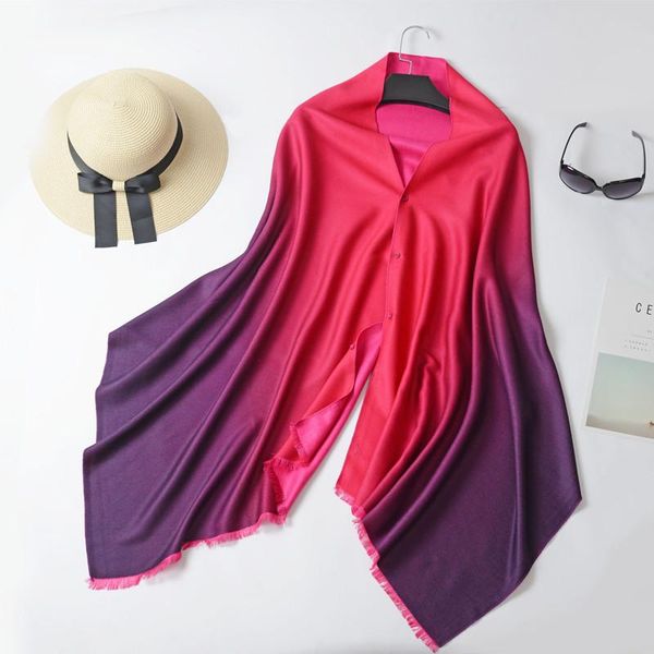 scarves thick warm gradient color imitation cashmere variety scarf multi-function button shawl, Blue;gray
scarves thick warm gradient color imitation cashmere variety scarf multi-function button shawl, Blue;gray