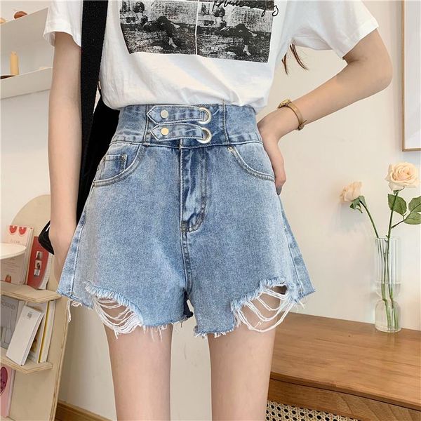 shorts women summer korean version design ripped denim high waist thin women's, White;black
shorts women summer korean version design ripped denim high waist thin women's, White;black