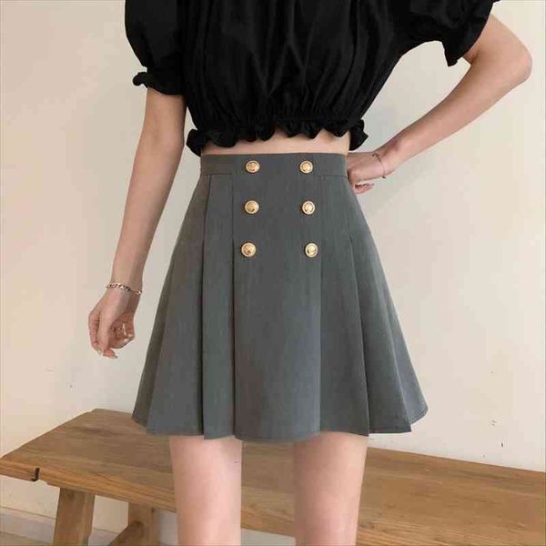 pleated skirt female summer short skirt design sense gray high waist thin a-line korean style, Black
pleated skirt female summer short skirt design sense gray high waist thin a-line korean style, Black
