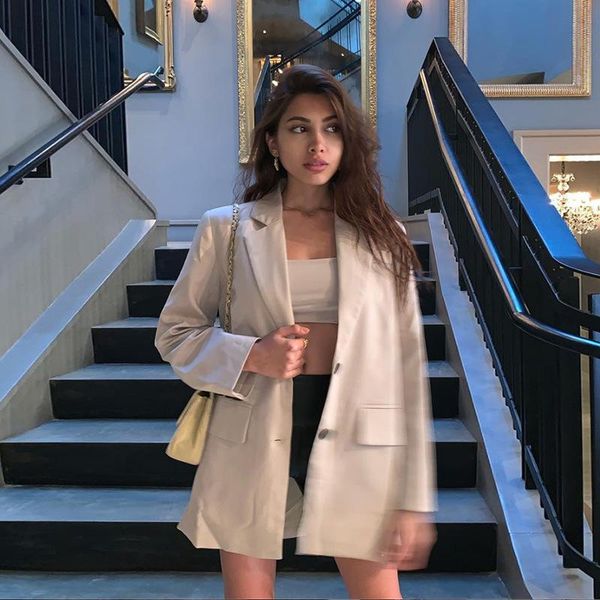 casual single-breasted women jackets notched collar spring blazer jacket autumn female outerwear elegant ladies coat 2021 women's suits, White;black
casual single-breasted women jackets notched collar spring blazer jacket autumn female outerwear elegant ladies coat 2021 women's suits, White;black